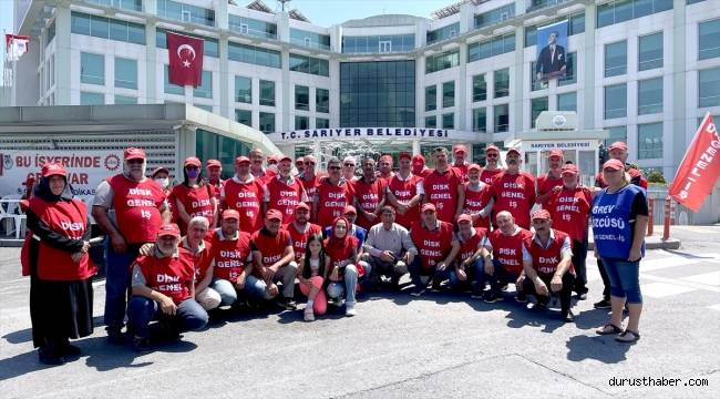 Sarıyer Belediyesinde grev yapan işçilerin eylemi 13'üncü gününde