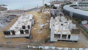 Akçaabat'ta spor lisesi inşaatı hızla devam ediyor