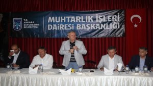 Ankara Büyükşehir Belediye Başkanı Mansur Yavaş muhtarlarla buluştu