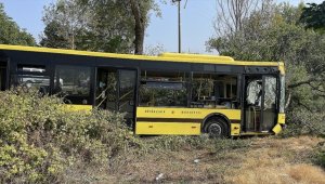 Bursa'da şarampole devrilen belediye otobüsündeki 21 kişi yaralandı