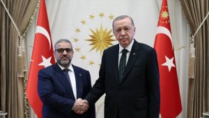 Cumhurbaşkanı Erdoğan Libya Yüksek Devlet Konseyi Başkanı Mişri'yi kabul etti