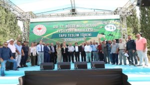 Develi'de arazi toplulaştırması tapu dağıtım töreni yapıldı 