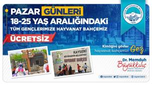 Gençlere, pazar günleri hayvanat bahçesine giriş ücretsiz