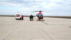 Kayseri’de hava ambulans Hızır gibi yetişti 