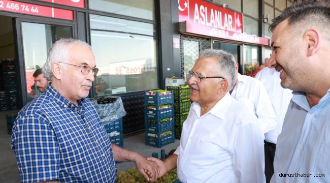 Kayseri Hali'ni ziyaret eden Büyükkılıç:'' esnaf dostu bir belediyeyiz''