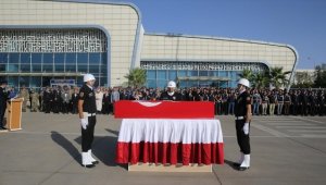 Mardin'deki trafik kazasında şehit olan polis Yahya Ergin için tören yapıldı