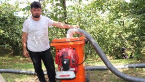 Ordu'da inşaat ustası çöp kovasından fındık toplama makinesi yaptı