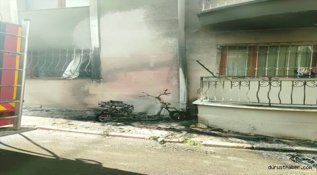 Sivas'ta engelli kişinin akülü aracı yandı