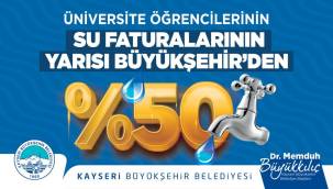 Başkan Büyükkılıç'tan Öğrencilerin Su Faturalarına Yüzde 50'lik Destek