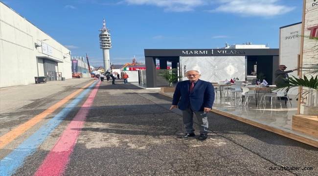 Beyşehir'in doğal taş ve mermeri İtalya'daki fuarda yer aldı