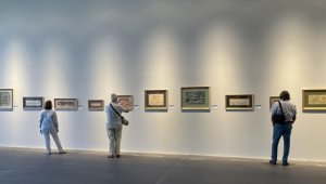 Hezarfen Necmeddin Okyay'a Saygı Sergisi AKM Galeri'de açıldı