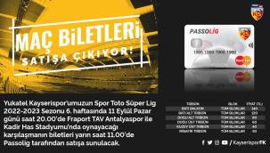 Kayserispor – Antalyaspor maç biletleri yarın satışa çıkacak