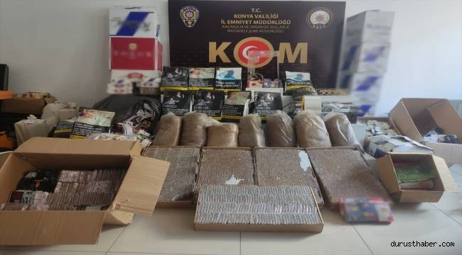 Konya'da 3 bin 503 paket kaçak sigara ele geçirildi