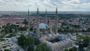 Selimiye Camisi'ndeki restorasyon sürüyor