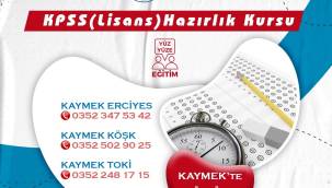 KAYMEK’ten yüz yüze KPSS lisans kursu