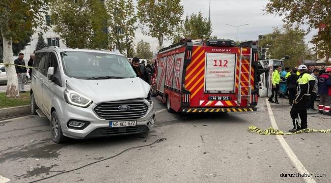 Kahramanmaraş'ta 5 aracın karıştığı kazada 15 kişi yaralandı
