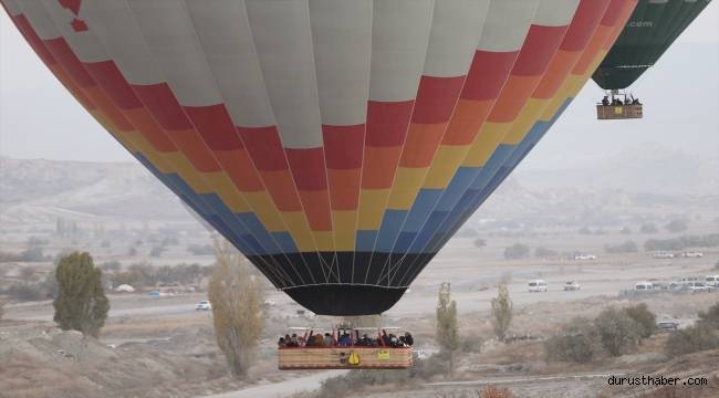 Kapadokya'da rüzgar balon turlarını engelliyor