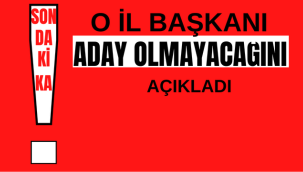 İYİ Parti Kayseri İl Başkanı Sebati Ataman, aday olmayacak