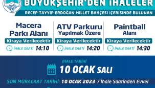 Kayseri Büyükşehir Milletbahçesi'nde Macera Parkı Alanı, ATV Parkuru Alanı ve Paintball Sahası Alanı ihale edecek
