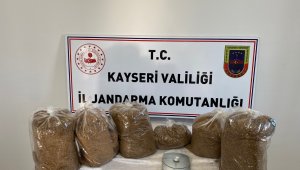 Kayseri'de 16,6 kilogram kaçak tütün ele geçirildi