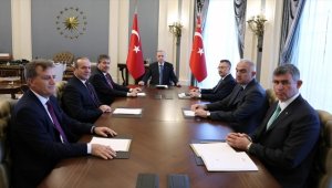 Cumhurbaşkanı Erdoğan, KKTC Başbakanı Üstel'i kabul etti