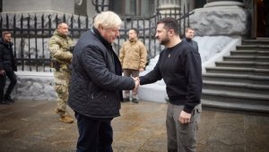 Eski İngiltere Başbakanı Johnson, Zelenskiy ile bir araya geldi