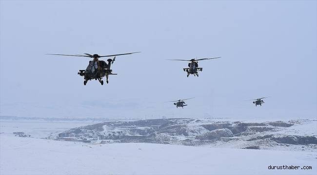 "Kış Tatbikatı-2023" kapsamında helikopter destekli hava operasyonu icra edildi