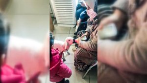 Kuzu "Ela" Ankara Eğitim ve Araştırma Hastanesinde ilgi odağı oldu