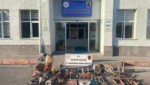 Şüphe üzerine yapılan aramada hırsızlık malzemeler bulundu