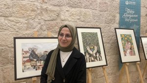 Türk ressam, hat ve resmi buluşturduğu tablolarıyla Kudüs'ün yaşamına ışık tutuyor