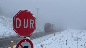 Zonguldak'ta kar ve sis ulaşımı olumsuz etkiledi