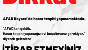 AFAD’dan, ‘binaları boşaltın’ diyenlere itibar etmeyin uyarısı