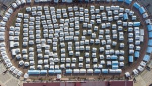 AFAD tarafından 12 Şubat Stadyumu'nda çadırkent kuruldu