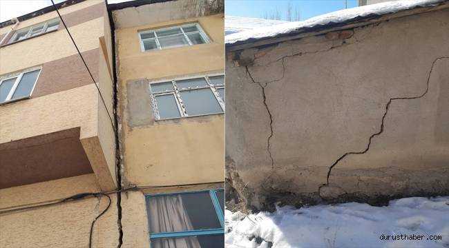 Afet bölgesi kapsamına alınan Gürün'de hasar tespit çalışmaları sürüyor