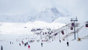 Erciyes yarıyıl tatilinde 600 binin üzerinde konuk ağırladı 