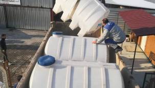 Kayseri Büyükşehir’den deprem bölgesine 21 adet su deposu