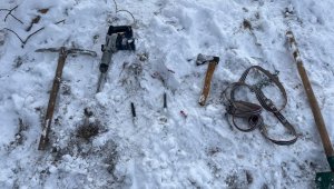 Kayseri'de izinsiz kazı yapan 4 şüpheli yakalandı