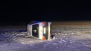 Konya'da trafik kazasında sürücü yaralandı