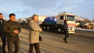 Melikgazi Hatay'a Mobil WC,duş, konaklama konteynerleri ve su arazözü yolladı