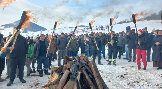 Ordu'nun 1500 rakımlı Uluvahta Yaylası'nda kar festivali gerçekleştirildi