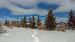 Sivas'ta Ulaş Gölü çevresinde kar etkili oldu