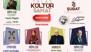 Talas'ta Şubat'ta dolu dolu kültür sanat