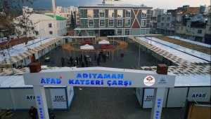 Adıyaman'da depremzede esnaf için "prefabrik çarşı" kuruldu