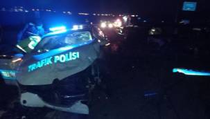 Kayseri'de Otomobil, polis otosuna çarptı: 4 yaralı