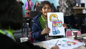 Nurdağı'nda depremzede çocuklar "Doğanın Anneleri" ile doyasıya eğlendi