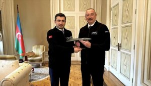 İlham Aliyev, Baykar Yönetim Kurulu Başkanı Selçuk Bayraktar'ı kabul etti