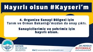Kayseri’ye 4’üncü Organize Sanayi Bölgesi kuruluyor