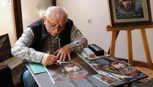 Üç boyutlu rölyef tablolar emeklilerin elinde şekilleniyor