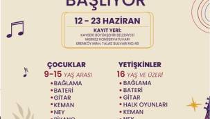 Büyükşehir’in Konseratuvar Yaz Kursları Başlıyor