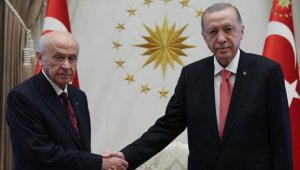 Cumhurbaşkanı Erdoğan, MHP Genel Başkanı Bahçeli'yi kabul etti